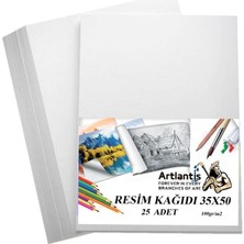 Artlantis Karakalem Eskiz Çizim Seti Durolit Seti 35X50 cm 1 Paket Pastel Dağıtıcı Kalem Resim Kağıdı Dereceli Kalem Seti Hamur Silgi Sınav Silgisi