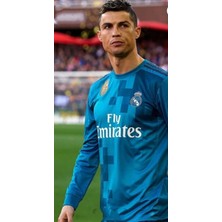 Ronaldo Uzun Kol Yetişkin Turkuaz Forması