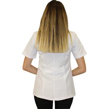 İkra Forma Hakim Yaka Kadın Kısa Boy - Kısa Kol Doktor Önlüğü , Öğretmen Önlüğü , Hastane Forması , Beyaz Önlük