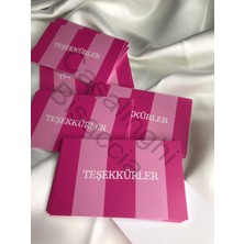 Casalinghi Pembe Teşekkürler Kartı Tebrik Kartı Pink Cards Kart 8 x 5 cm 20 Adet