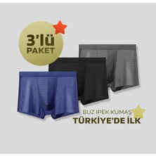 Ece's Design 3 lü paket Dikişsiz  Ter Uzaklaştıran Spor Sürdürülebilir Özel Erkek Iç Giyim 1001 Boxer