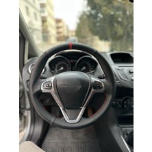 İmza Ford Fiesta Araca Özel Deri Direksiyon Kılıfı-Plastik Derisiz Tuşlu DİREKSİYON(2011-2015)