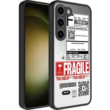 Megafox Teknoloji Samsung Galaxy S23 Uyumlu Kılıf Aynalı Desenli Kamera Korumalı Parlak Mirror Kapak, Fragile