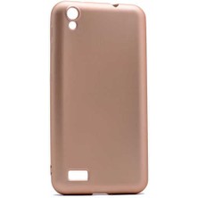Megafox Teknoloji Vestel Venüs V3 5040 Uyumlu Kılıf Premier Silikon Kapak, Gold