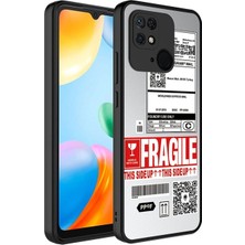 Megafox Teknoloji Xiaomi Redmi 10C Uyumlu Kılıf Aynalı Desenli Kamera Korumalı Parlak Mirror Kapak, Fragile