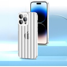 Zebana Apple iPhone 14 Pro Max Uyumlu Kılıf Zebana Bumper Silikon Kılıf (Kamera Lens Korumalı) Şeffaf