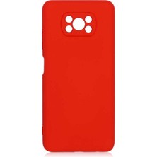 Megafox Teknoloji Xiaomi Poco X3 Uyumlu Kılıf Mara Lansman Kapak, Kırmızı