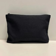 Uretti Kuş Temalı El Boyama ve Dikişli Clutch Çanta - Siyah