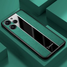Zebana Xiaomi Redmi 12 Uyumlu Kılıf Zebana Premium Deri Kılıf Yeşil