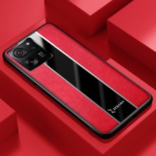 Zebana Xiaomi Mi 13T Uyumlu Kılıf Zebana Premium Deri Kılıf Kırmızı