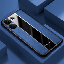 Zebana Tecno Camon 20 Pro 4g Uyumlu Kılıf Zebana Premium Deri Kılıf Mavi