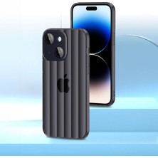 Zebana Apple iPhone 15 Uyumlu Kılıf Zebana Bumper Silikon Kılıf (Kamera Lens Korumalı) Siyah