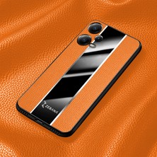 Zebana Xiaomi Poco X5 5g Uyumlu Kılıf Zebana Premium Deri Kılıf Turuncu