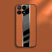 Zebana Xiaomi Poco X6 Pro 5g Uyumlu Kılıf Zebana Premium Deri Kılıf Kahverengi