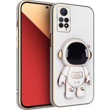 Zebana Xiaomi Redmi Note 11 4g Uyumlu Kılıf Zebana Standlı Astronot Silikon Kılıf Beyaz