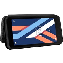 Bdt Shop Wıko Y52 Için Kart Tutucu Kickstand Deri Folio Flip Case ile Kılıf (Yurt Dışından)