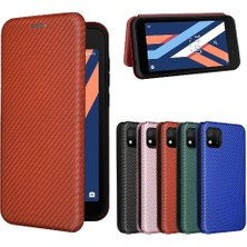 Bdt Shop Wıko Y52 Için Kart Tutucu Kickstand Deri Folio Flip Case ile Kılıf (Yurt Dışından)