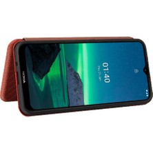 Bdt Shop Kart Tutucu Kickstand Manyetik Karbon Fiber Kartı ile Nokia 1.4 Için Kılıf (Yurt Dışından)