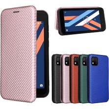 Bdt Shop Wıko Y52 Için Kart Tutucu Kickstand Deri Folio Flip Case ile Kılıf (Yurt Dışından)