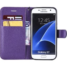 Bdt Shop Samsung Galaxy S7 Klasik Düz Renk Iş Cüzdan Telefon Için Flip Case (Yurt Dışından)