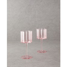 English Home Flor Pura Cam 2'li Kadeh Pembe