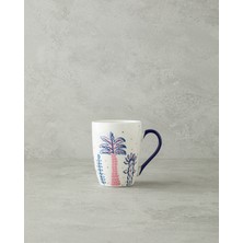 English Home Love Adore New Bone China Kupa Pembe - Mavi