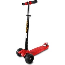 Voit 218C Işıklı Geniş 3 Teker Scooter-Kırmızı