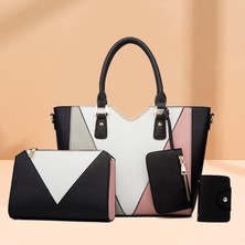 Greathotsale001 Kadın Çanta ve Çanta, Wemens Için Moda Omuz Çantası, Büyük Üst Saplı Satchel Crossbody Çanta Seti 4 Adet (Yurt Dışından)