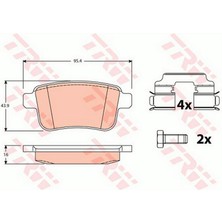 Arka Balata Kangoo Iii Express 1.5dci 05 Kangoo Iii 1.6 16V 1.5dci 08 Mercedes Citan 12 440606267R 18051