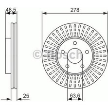 Bosch Fren Diski Ön Ford  C-Max 1.6 07-10, Focus Ii 1.8 06-12, Focus Ii 1.6 Tdci / 1.8 Tdci 05-12, Focus Ii 2.0 05-11 18051