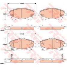 TRW Ön Balata Auris-Corolla 2.0d-4d-2.2d 07 Avensis-Verso 1.6-1.8-2.0-2.0d-4d 09 Corolla 1.4d-4d 09 18051