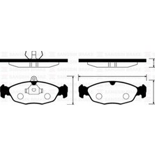 Ön Balata Astra F-Corsa A B -Vectra A-Tigra- 94-00 Combo 1.4-1.6i-1.7 D 92-00 GDB1040 18051