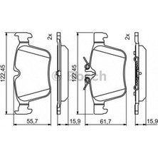 Fren Balatasi Arka Mercedes-Benz C Serisi C 220 Bluetec D 14-18, C 220 D Coupe 15-18, C 180 14-, C 200 13-18 18051