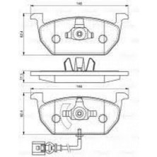 Bosch Ön Balata Üstten Kulakli Golf7-A3-Leon-Octavia 12 Gdb 2080 146X57 18051