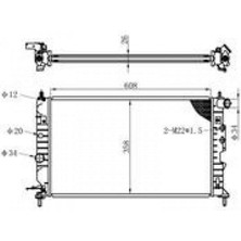 Radyatör Vectra B Ac Klimasiz Mek Brazing 608X358X26 18051