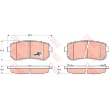 Arka Balata Accent Era 1.4 Gl-1.5 Crdi-1.6 Gls 05 10 Kia Rio 02 Kia Ceed 07 10 Sportage 06 18051