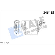 Kale Kalorifer Radyatörü [ Dacia Logan 2005- , Duster 10- , Sandero 2010- ] 18051