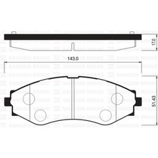 SANGSIN Ön Balata Chevrolet Epica 2.0-2.5 05 Evanda 2.0 05 Daewoo Evanda 2.0 02 GDB3345-GDB3347-GDB3171 18051