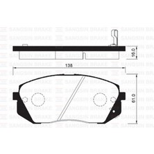 SANGSIN Ön Balata Hyundai İX35 2.0-2.0 Crdi 10 Carens Iii 06 Sportage 06 D4EAD1B Motor Için GDB3461 Tucson 10 18051