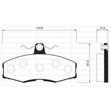 SANGSIN Ön Balata Favorit 1.3 88-97 Ford Sierra 1.3 1.6 2.0 86-93 GDB473 18051