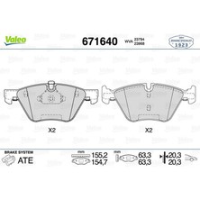 Valeo Fren Balatasi Ön Bmw E60 E87 E90 F10 18051