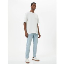 Koton 4Sam40055Nd 600 Açık İndigo Erkek Denim Pantolon