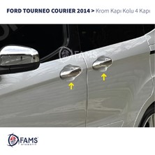 Fams Otomotiv Ford Courier Krom Kapı Kolu 4 Kapı 2014> Paslanmaz Çelik