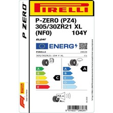 Pirelli 305/30 R21 104Y Xl P-Zero Pz4 (Nf0) Elt Oto Yaz Lastiği (Üretim Yılı: 2024)