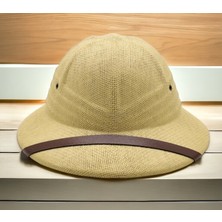 Shopiolog Unisex Explorer Jungle Masquerade Safari Ayarlanabilir Hasır Şapka Kask Yaz,güneş,orman,kamp