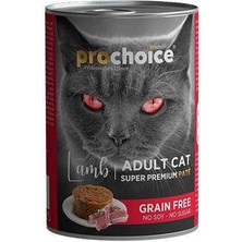 Pro Choice Tahılsız Kuzu Etli Yetişkin Kedi Konserve Yaş Maması 400 gr