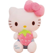 Weiyang 30 cm Sevimli Çilek Pembe Kedi Peluş Bebek Yaratıcı Apple Karikatür Hayvan Oyuncak Kız Ödülü Dünyası  Bebek Uyku Yastığı (Yurt Dışından)