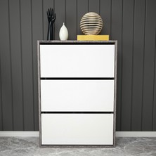 Decorfers Belen 3 Kapaklı 6 Bölmeli Düşer Kapaklı Ayakkabılık