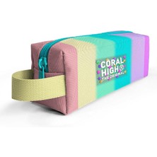 Coral High Renkli Çizgili Desenli Kalem Çantası 22070