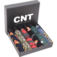 Cnt Erkek Boxer Likralı 6'lı Premium Paket